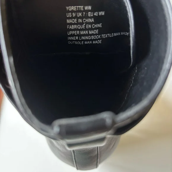 Shoe Dazzle Black Combat Boots with Buckle Detail - Picture 8 of 13